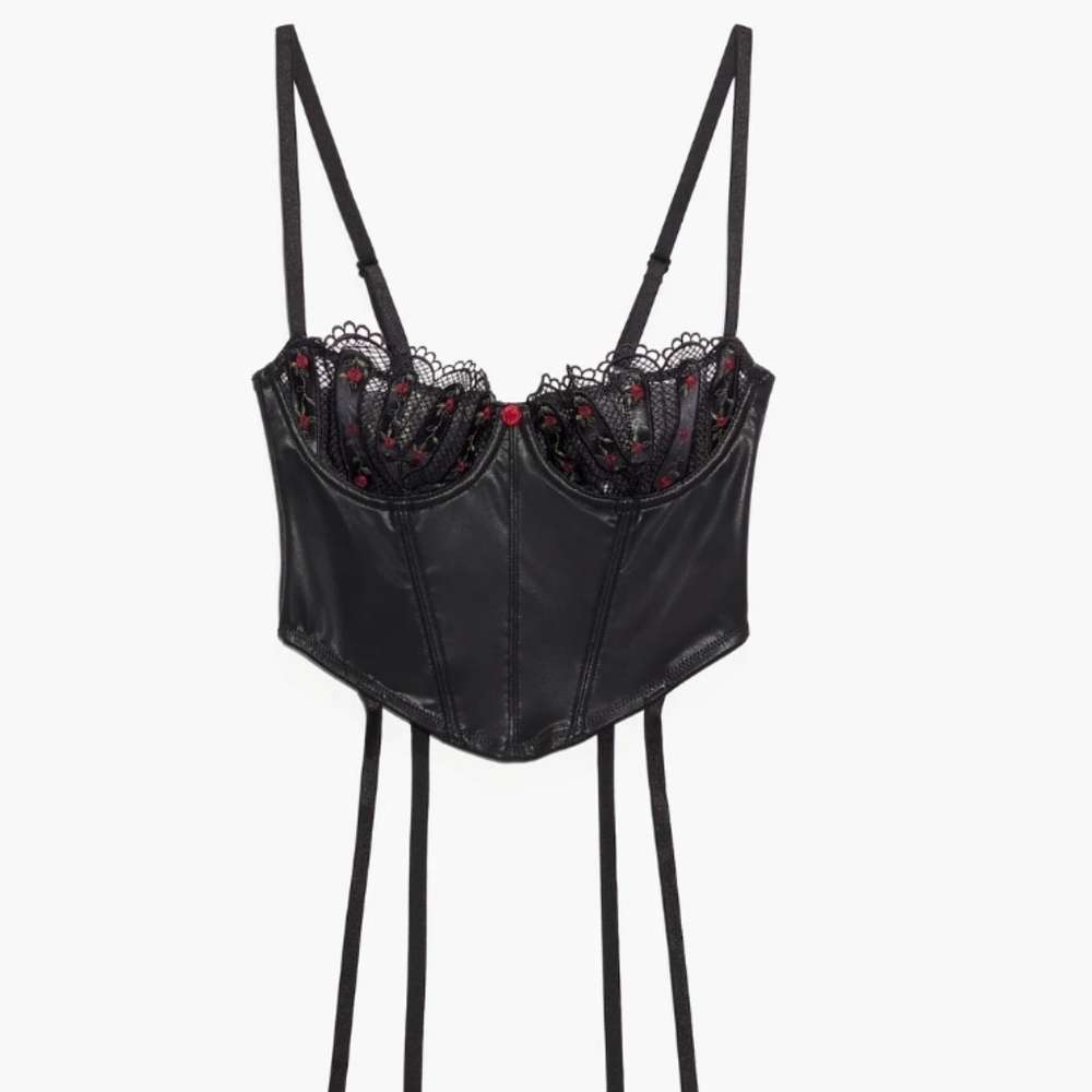 Sexy Savage X Fenty Womens Renaissance Rose Bustier NEW W/ TAGS size Large - Picture 7 of 7